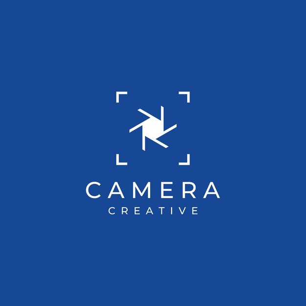 Photography camera logo lens camera shutter digital line professional elegant and modern Logo can be used for studio photography and other businesses Using vector illustration editing templates