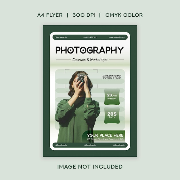 photography course amp workshop flyer