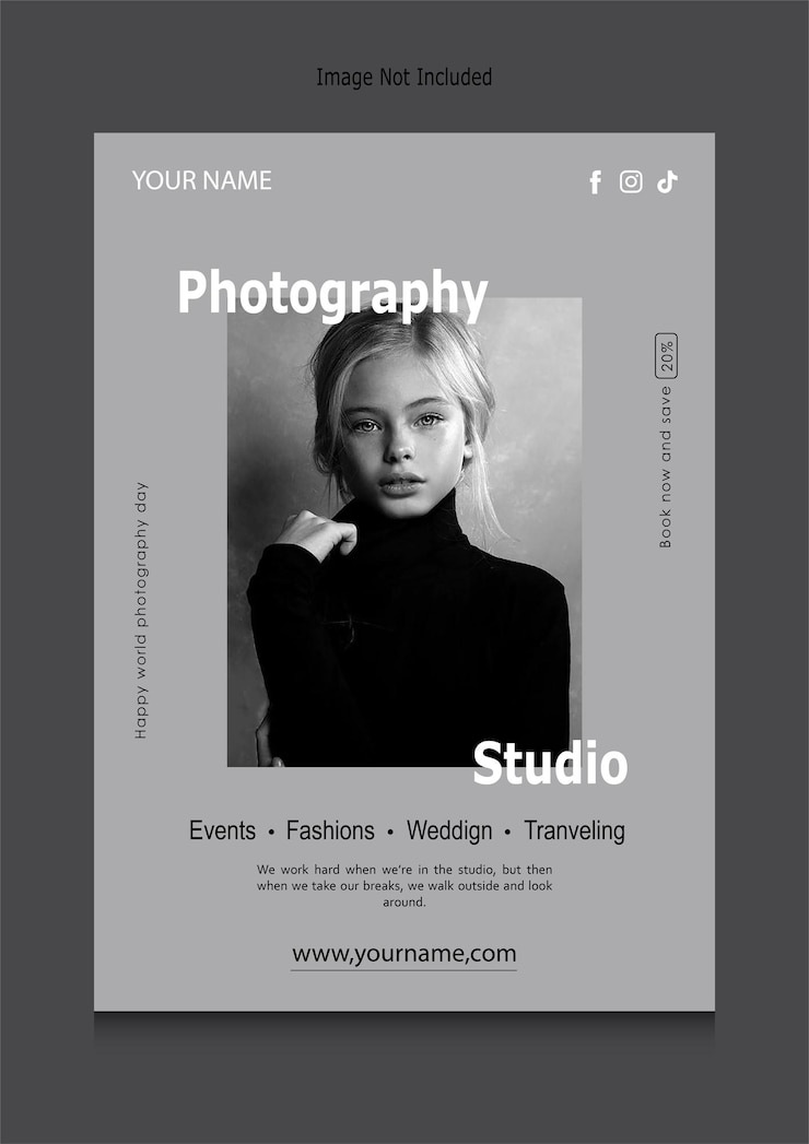 Vector photography day flyer 2