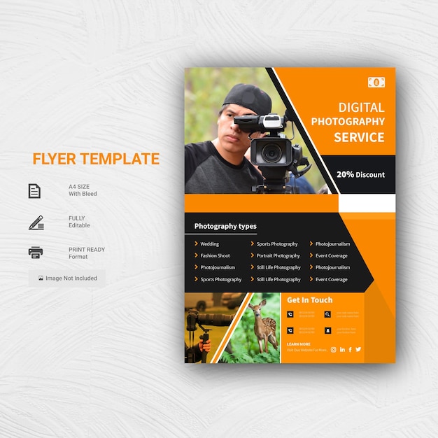 Photography flyer Premium template