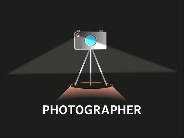 Photography and the idea of ​​photography and vector and drawing