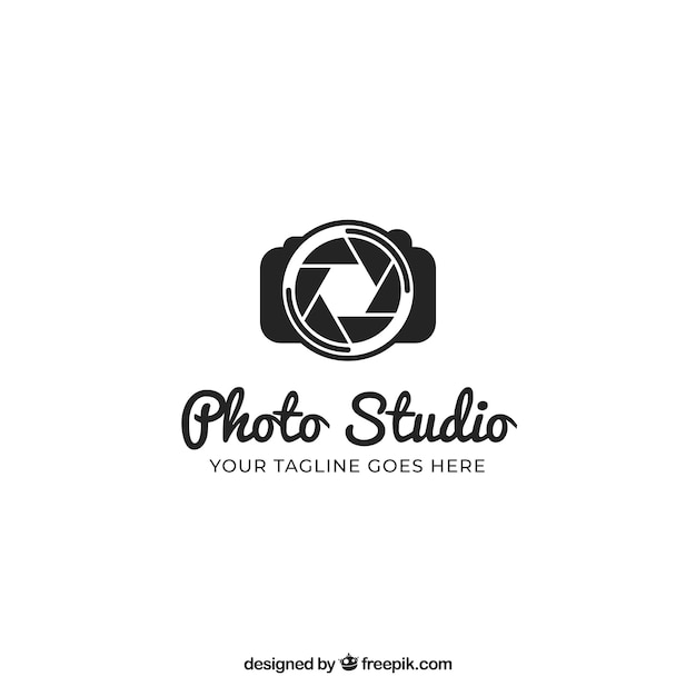 Vector photography logo in black color