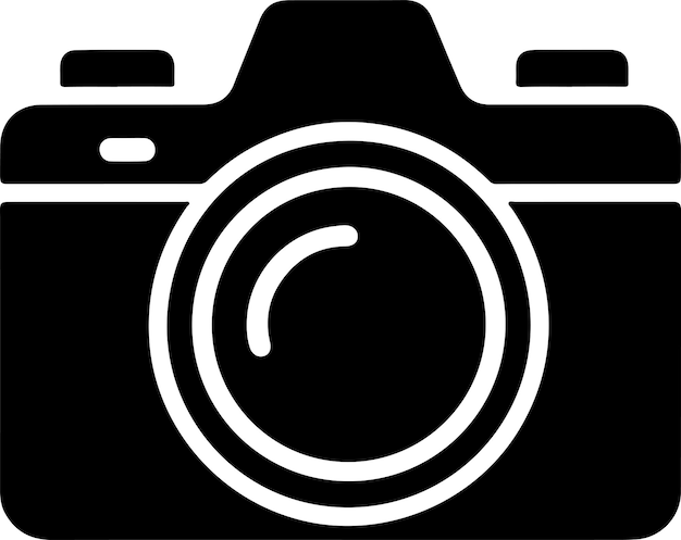 Photography logo design camera silhouette vector