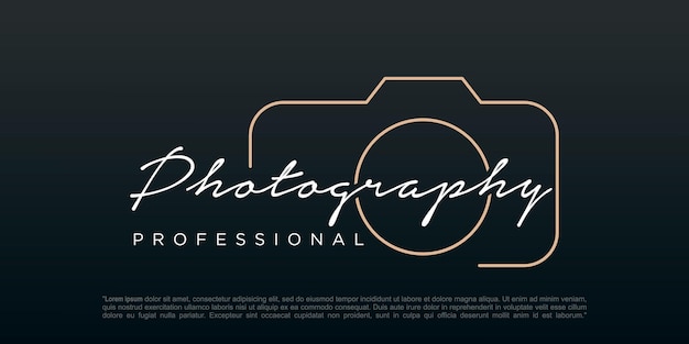 Modello vettoriale di fotografia logo design