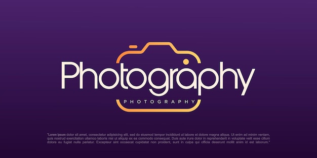 Modello vettoriale di fotografia logo design