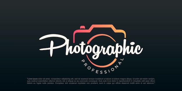 Photography logo design vector template