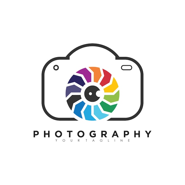 Fotografia logo design vettoriale con concetto di illustrazione moderna