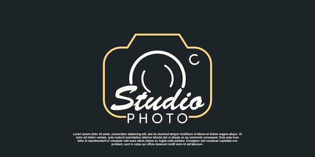 Дизайн логотипа фотографии с шаблоном
