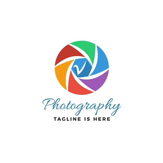 Photography logo vector icon illustration