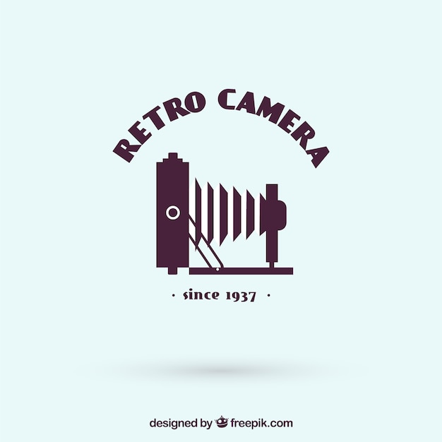 Vettore logo di fotografia con vista laterale