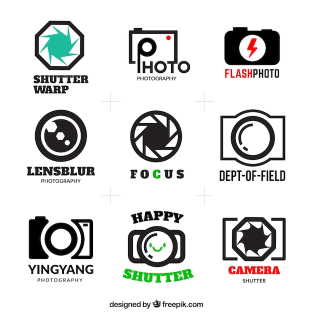 Vector photography logos pack