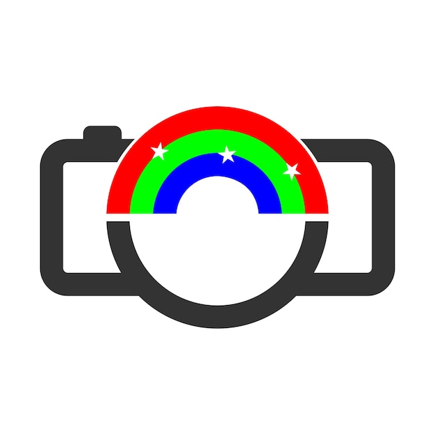 写真レインボーロゴアイコンイラストブランドアイデンティティ