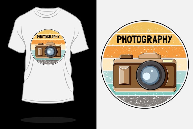 Fotografia retro vintage t shirt design