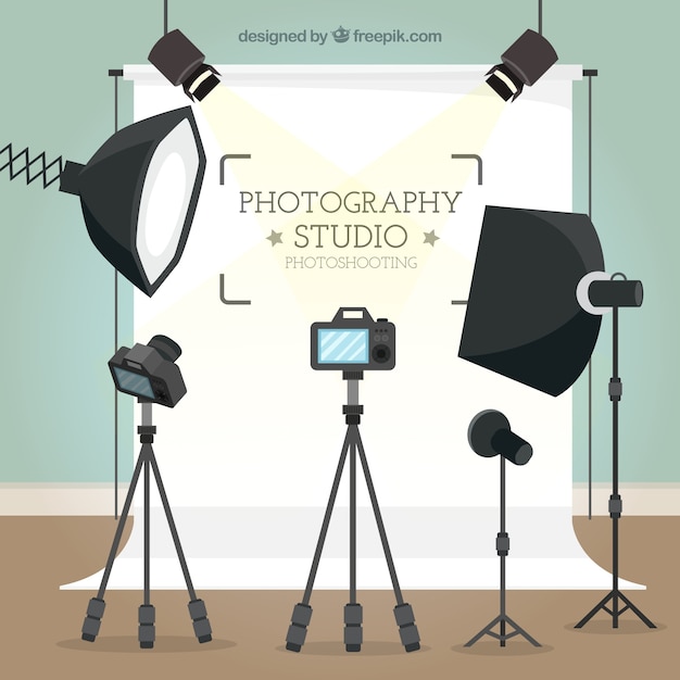 Vector photography studio background