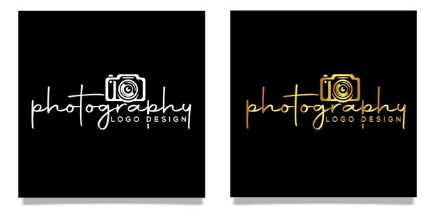 Vector photography studio logo template photographer photo company brand branding corporate identity