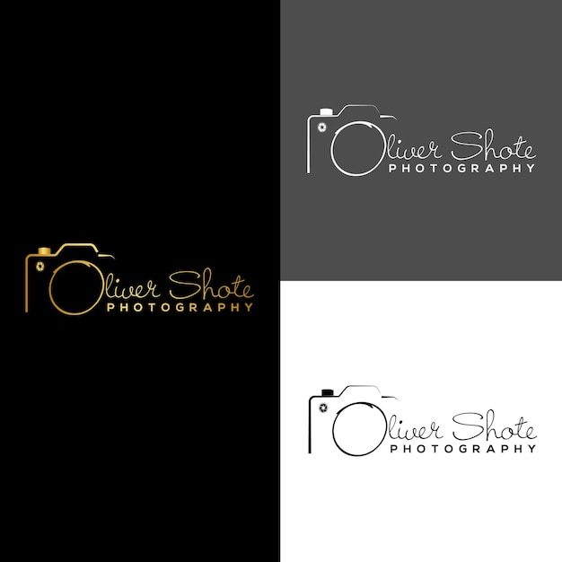 Photography studio logo template photographer photo company brand