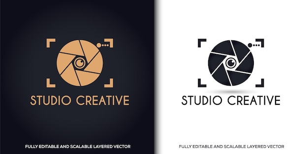 Vector photography studio logo template photography studio photographer photo company