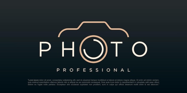 Photography typography signature logo vector