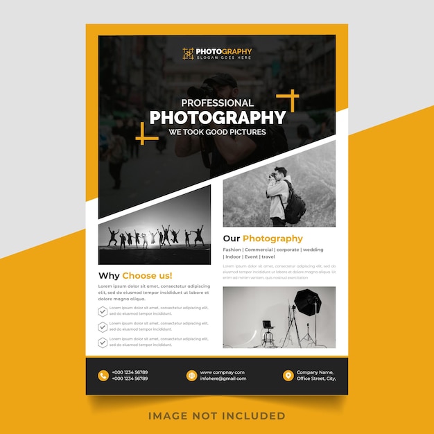 Vector photography vector new flyer template