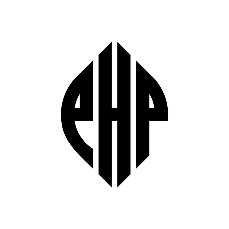Vector php 圓形字母標誌設計 圓形和圆形 php 圆字母用排版風格 三個頭字母形成一個圓形標誌 php 圓圈章 抽象單字母 字母 標誌 矢量