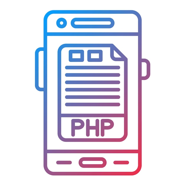 php code icon vector image can be used for mobile app development