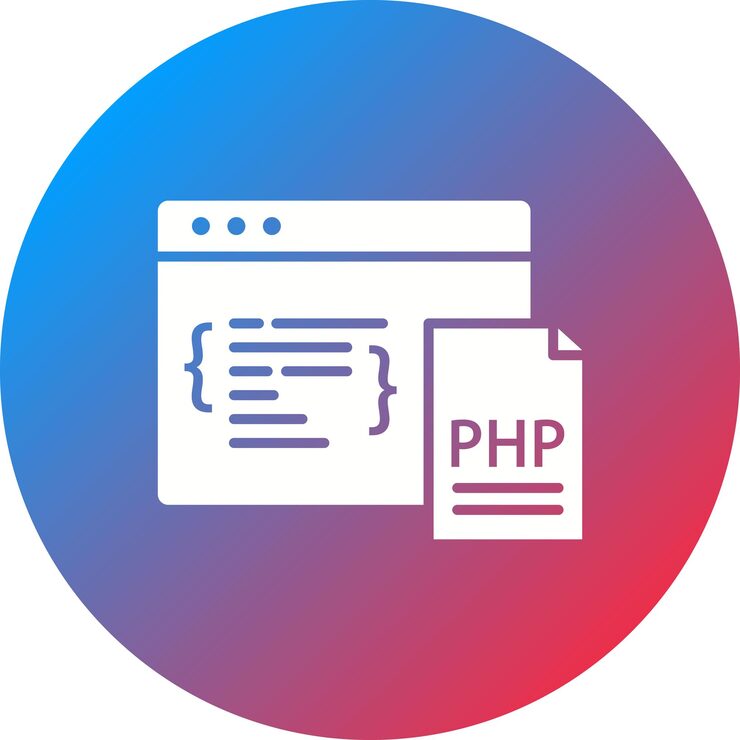 Vector php 코딩 아이콘 터 이미지 코딩 및 개발에 사용할 수 있습니다