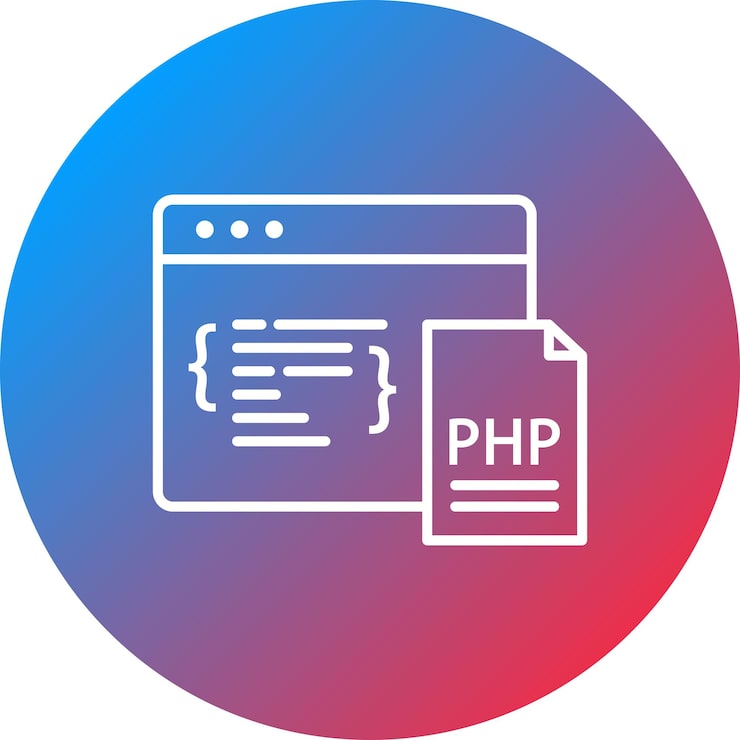 Vector php coding icon vector image can be used for coding and development