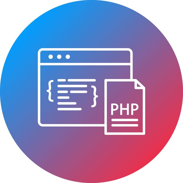 Vector php コーディング アイコン ベクトル画像 コーディングと開発に使用できます