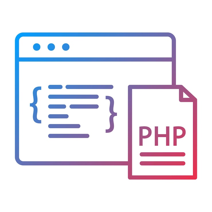 Vector php coding icon vector image can be used for coding and development