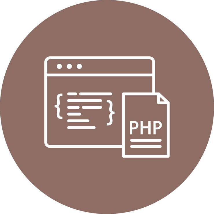 Vector php coding icon vector image can be used for coding and development
