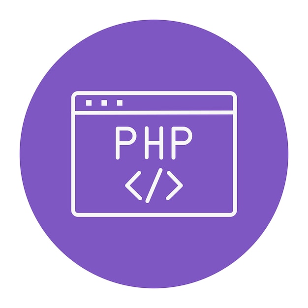 Викторная иллюстрация кодирования PHP