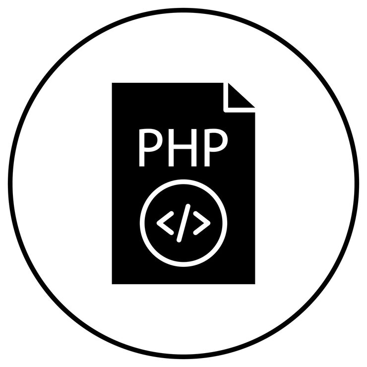 Вектор векторное изображение значка файла php может использоваться для кодирования и разработки