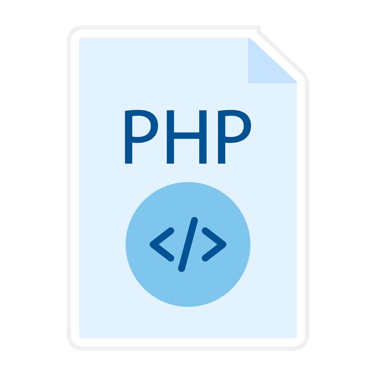Vector php 檔案圖標向量圖像可以用於編碼和開發