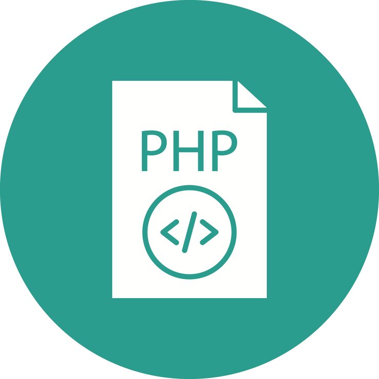 Vector phpファイルアイコンベクトル画像はコーディングと開発に使用できます