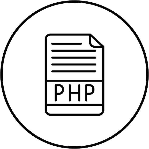 Икона вектора файла Php может быть использована для набора икон компьютерного программирования