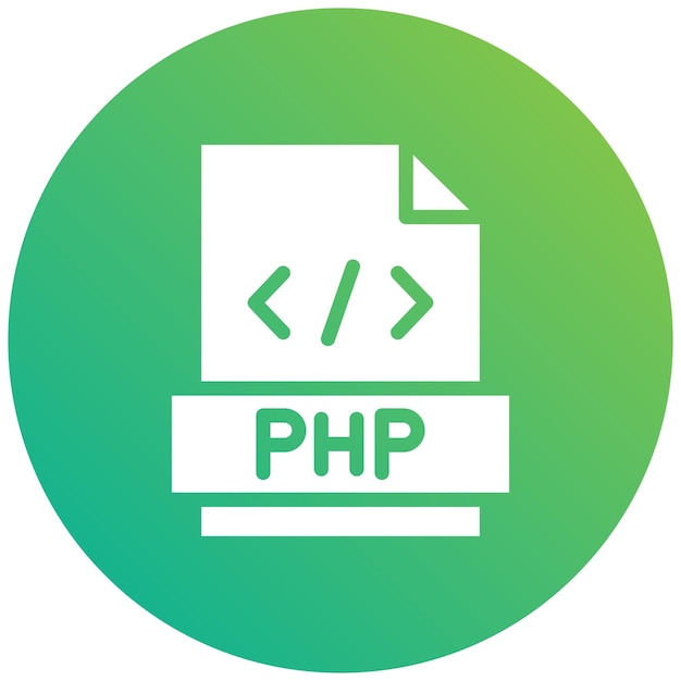 Vettore illustrazione del design delle icone vettoriali di php