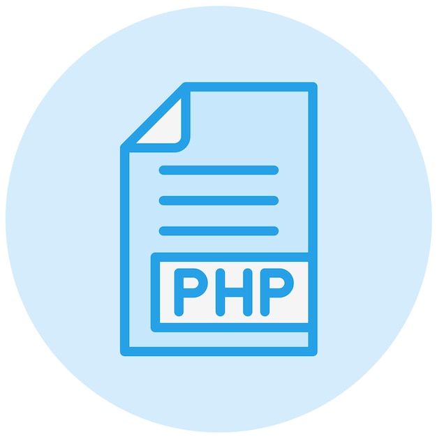 PHP 터 아이콘 디자인 일러스트레이션