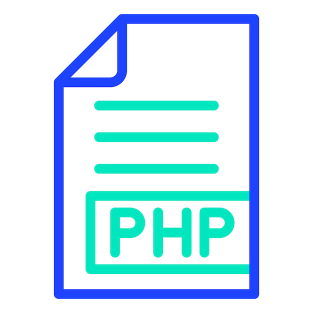 PHP 터 아이콘 디자인 일러스트레이션