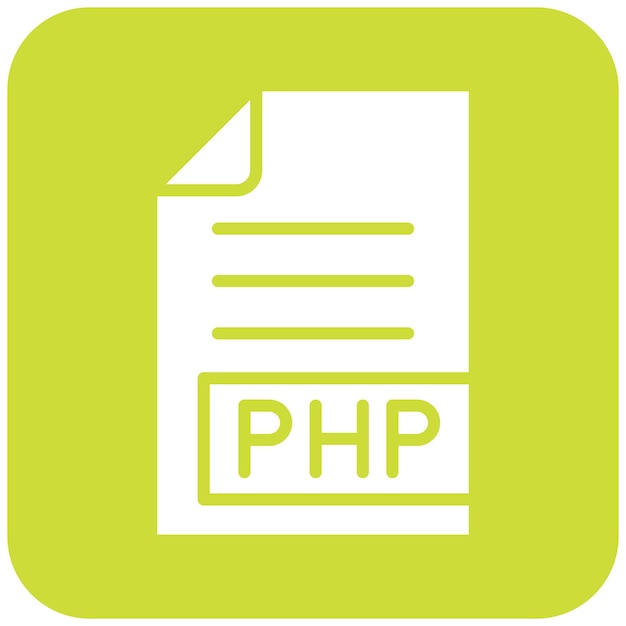 PHP 터 아이콘 디자인 일러스트레이션