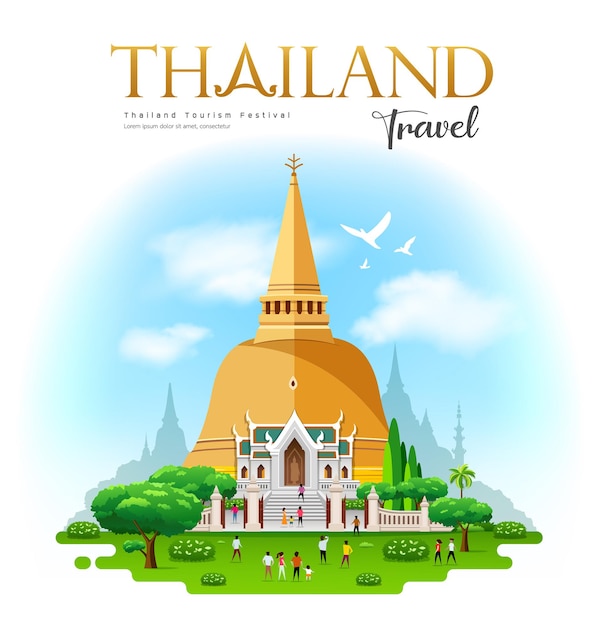 Phra Pathommachedi is een stoepa in Nakhon Pathom, Thailand reizen