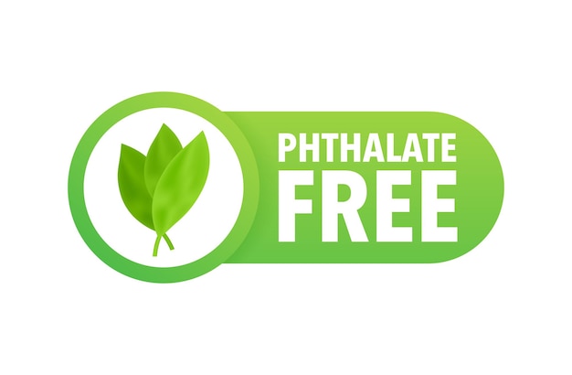 Phthalate free sign label Product with no phthalate added icon Vector stock illustration