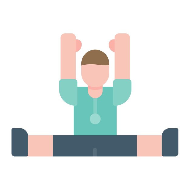 Vector physical activity flat illustration