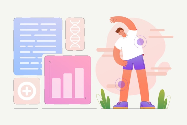 Vector physical assessment illustration