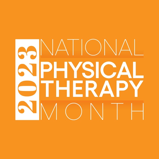 Vector physical therapy month is observed every year in october