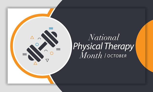 Vector physical therapy month is observed every year in october