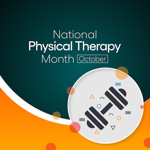 Vector physical therapy month is observed every year in october