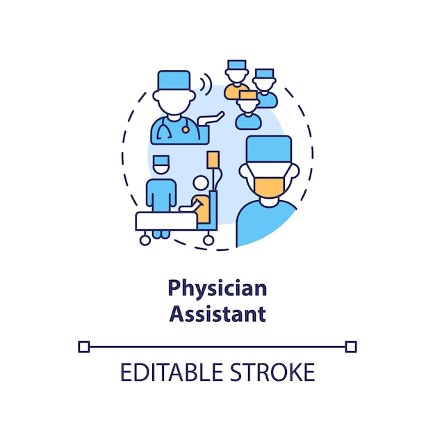 Physician assistant concept icon