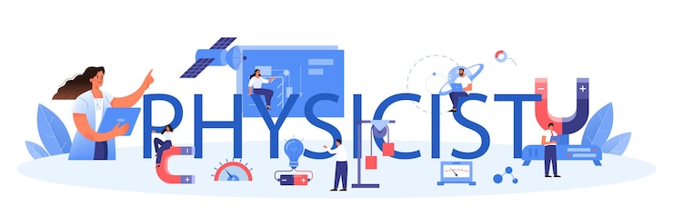 Vector physicist web banner or landing page set. scientist explore electricity