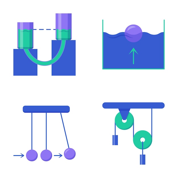 Vector physics icon set