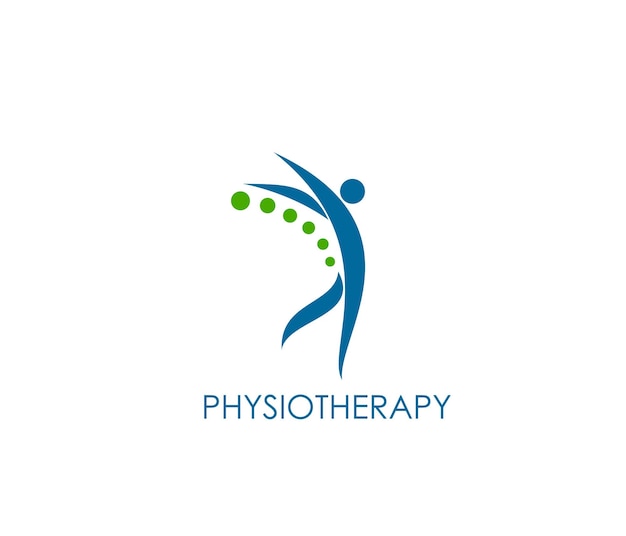 Physiotherapy icon spine back pain body health